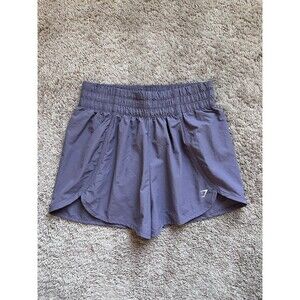 Gymshark Retro Waistband Shorts in Purple Gray Size MEDIUM